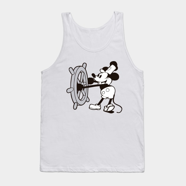 Steamboat Willie (Print front and back) Tank Top by Producer